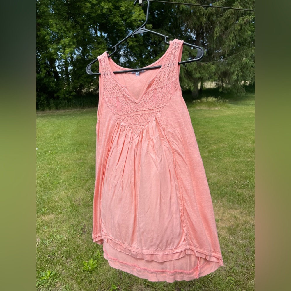 Boho Coral Tank by White Birch Sz S